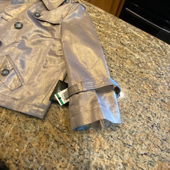 Alfani Double Breasted Military Styled Gold Foil Jacket - Picture 8 of 9